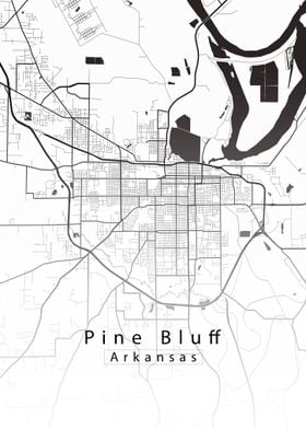 Pine Bluff Arkansas Map