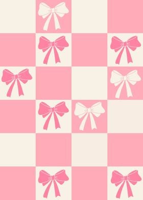 Pink Cute Bow Checker