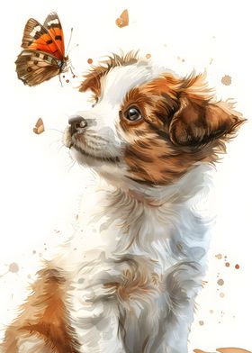 Puppy and Butterfly