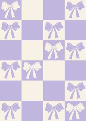 Lilac Ribbon Vintage Check