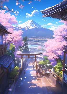 Mt Fuji in Spring