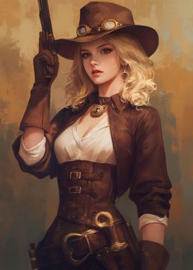 Anime Steampunk Cowgirl