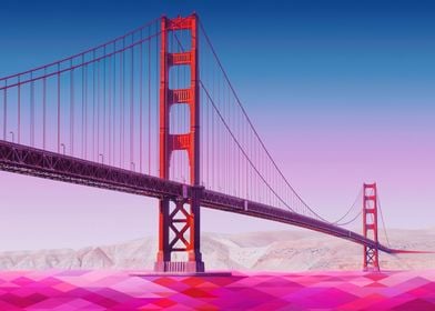 Golden Gate Bridge Pink