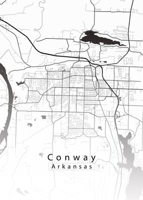 Conway Arkansas City Map