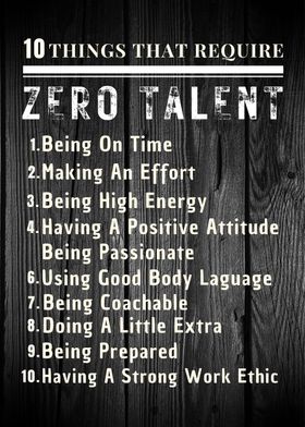 Require Zero Talent