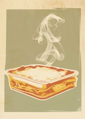 Hot Lasagna Food Art