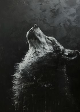 Howling Wolf in Darkness