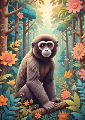 Tranquil Jungle Monkey