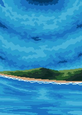 Sea of the Sky Pixel Art