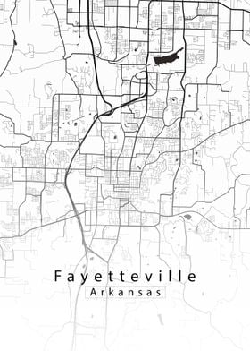 Fayetteville Arkansas Map