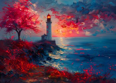 Cherry Red Lighthouse