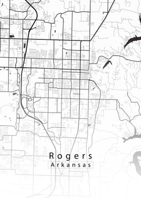 Rogers Arkansas City Map