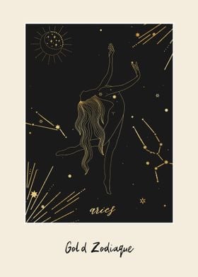 Gold Zodiac Aries