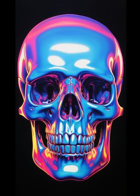 CMYK Chrome Skull