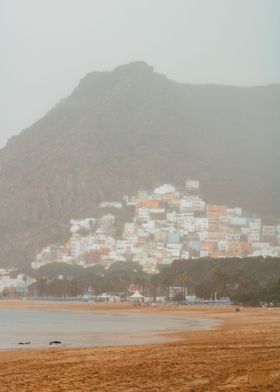 Misty Coastal Village