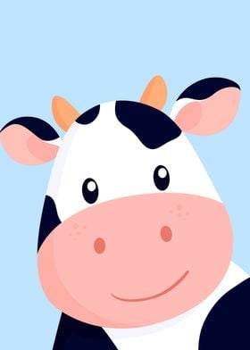 Cheerful Cow Portrait