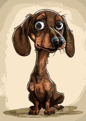 Dachshund Caricature