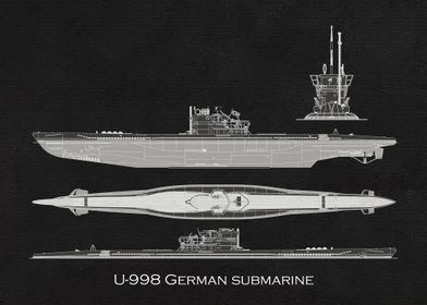 U998 German submarine