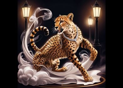 Cheetah At Night