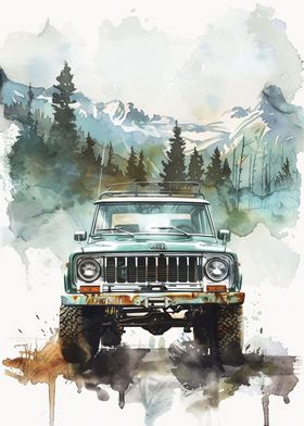 Graphic Jeep Wagoneer