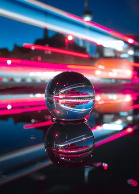 Neon Light Trails Lensball