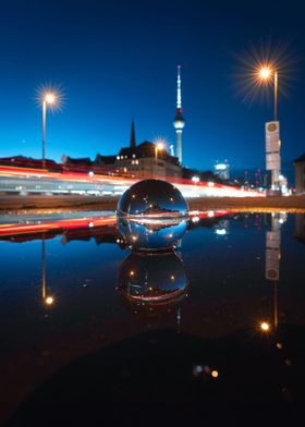 Berlin Lensball Night Shot