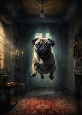 Pug in Haunted Mansion