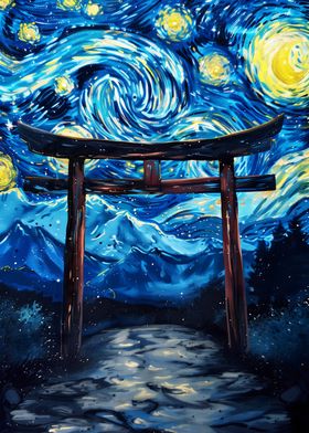 Starry Night Torii Gateway