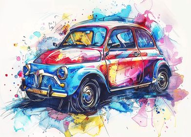 My Fiat 500C artistic