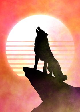 Wolf on Rock