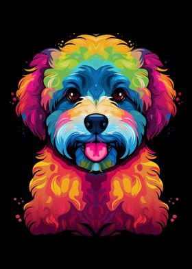 Bichon Frise Dog Pop Art