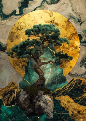 Abstract Bonsai Tree Art