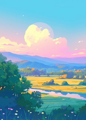 Dreamy Valley Sunrise