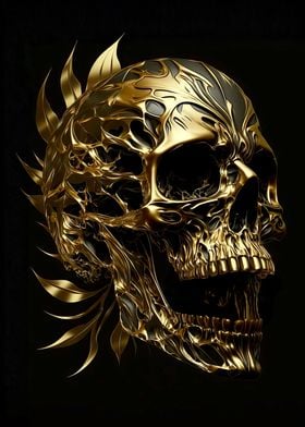 Golden Skull Skeleton