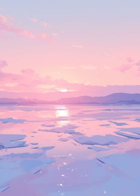 Dreamy Ice Sunset