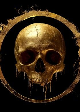 Golden Skull Skeleton