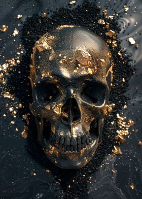 Golden Skull Skeleton