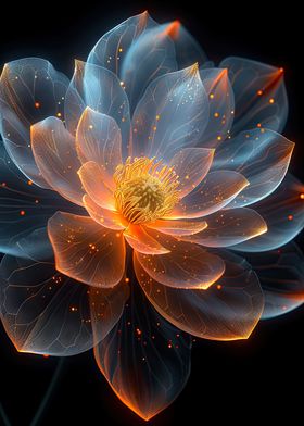 Ethereal Lotus Flower