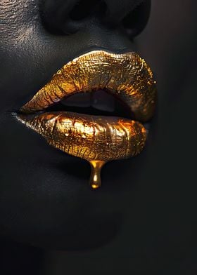 Golden Lips Dripping