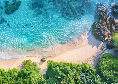 Aerial beach view