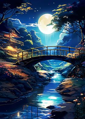 Moon Night Landscape