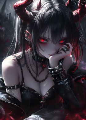 Demon Horns Anime Girl