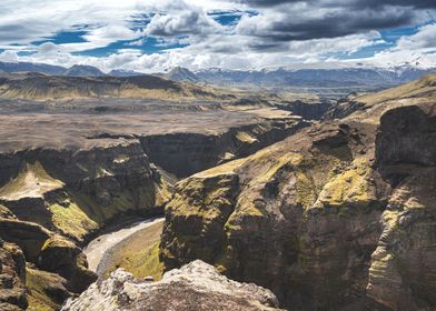 Iceland canyon landscape