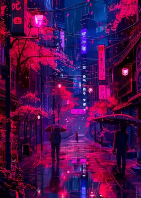 Japan Street Cyberpunk