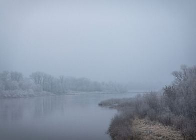 Frosty Riverbank