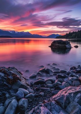 Sunset at Glacier Bay