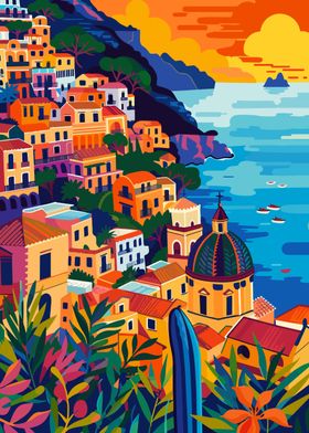 Italy Art Amalfi Coast