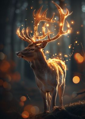 Magical Fantasy Deer Glow