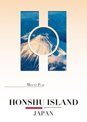 Mount Fuji Honshu Letter H