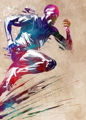 Runner sport art 